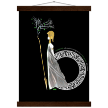 Load image into Gallery viewer, Ancient Origins Matte Paper Poster & Hanger - Athena Black