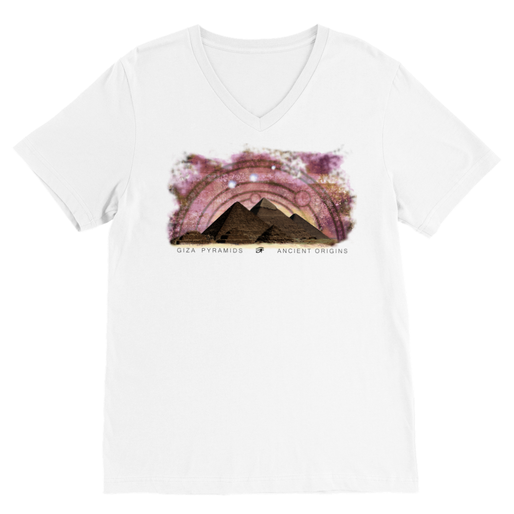 Ancient Origins Giza Pyramid Premium Unisex V-Neck T-shirt