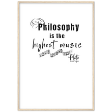 Load image into Gallery viewer, Ancient Origins Matte Paper Wooden Framed Poster - Philosophy Words Dark