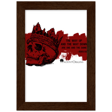Load image into Gallery viewer, Ancient Origins Matte Paper Wooden Framed Poster - Hearclitus Quote