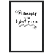 Load image into Gallery viewer, Ancient Origins Matte Paper Wooden Framed Poster - Philosophy Words Dark