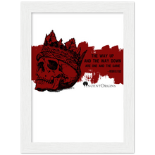 Load image into Gallery viewer, Ancient Origins Matte Paper Wooden Framed Poster - Hearclitus Quote
