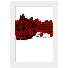 Load image into Gallery viewer, Ancient Origins Matte Paper Wooden Framed Poster - Hearclitus Quote