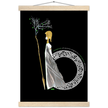 Load image into Gallery viewer, Ancient Origins Matte Paper Poster & Hanger - Athena Black