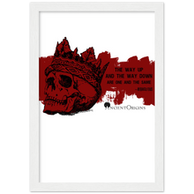 Load image into Gallery viewer, Ancient Origins Matte Paper Wooden Framed Poster - Hearclitus Quote