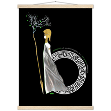 Load image into Gallery viewer, Ancient Origins Matte Paper Poster & Hanger - Athena Black