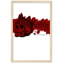 Load image into Gallery viewer, Ancient Origins Matte Paper Wooden Framed Poster - Hearclitus Quote
