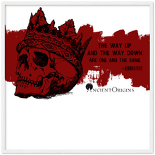 Load image into Gallery viewer, Ancient Origins Matte Paper Wooden Framed Poster - Hearclitus Quote
