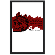 Load image into Gallery viewer, Ancient Origins Matte Paper Wooden Framed Poster - Hearclitus Quote