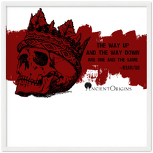 Load image into Gallery viewer, Ancient Origins Matte Paper Wooden Framed Poster - Hearclitus Quote
