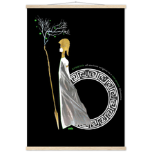 Load image into Gallery viewer, Ancient Origins Matte Paper Poster & Hanger - Athena Black