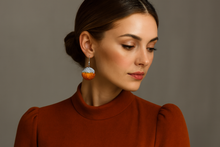 Load image into Gallery viewer, Sunrise hand-made earrings
