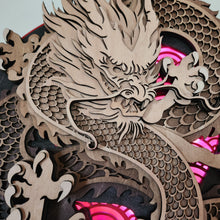 Load image into Gallery viewer, Majestic Wood Dragon Wall Art
