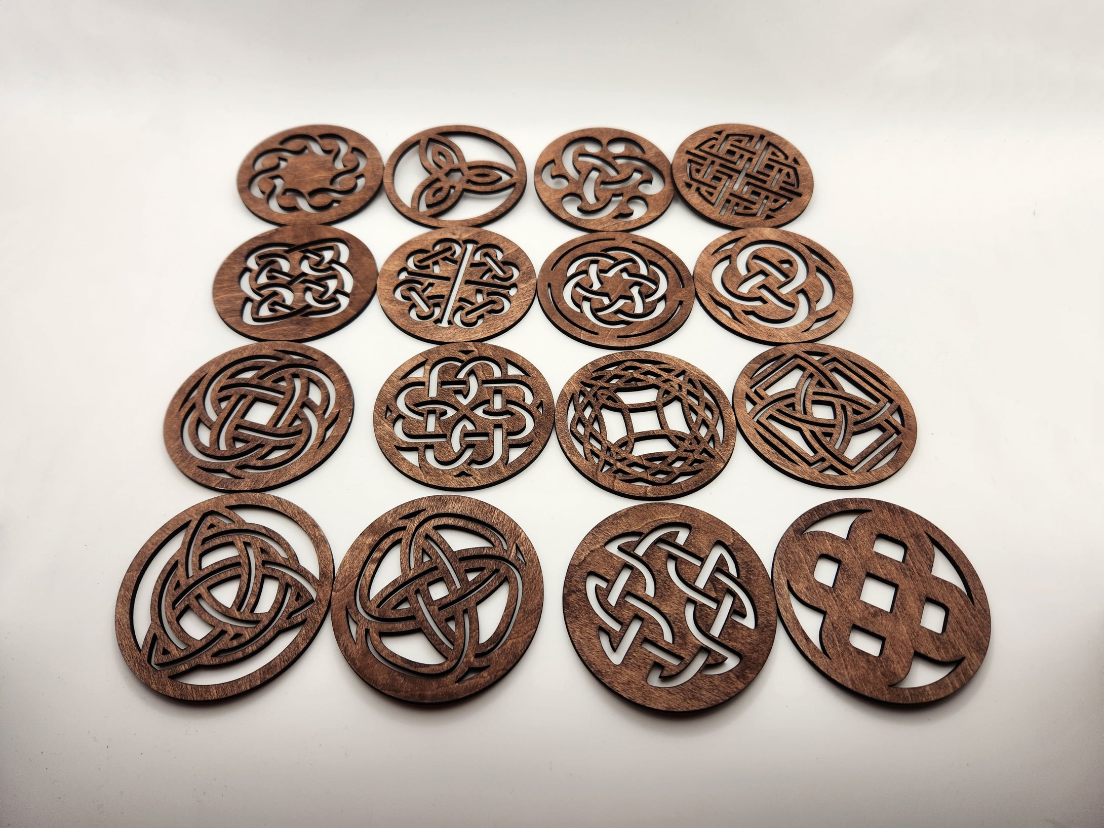 Celtic Knot Wooden Coasters Set