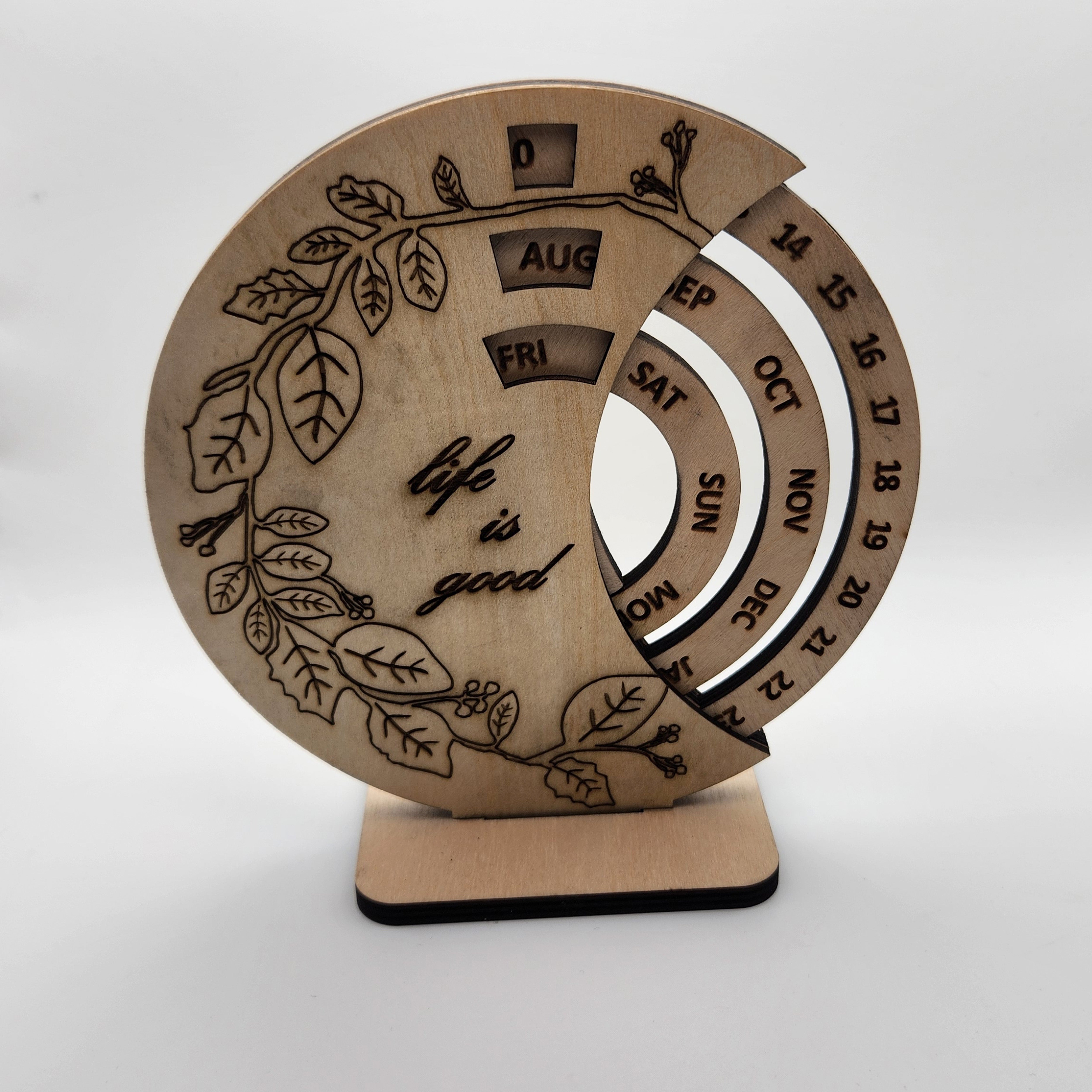 Wooden Spinning standing Perpetual Calendar – Ancient Origins