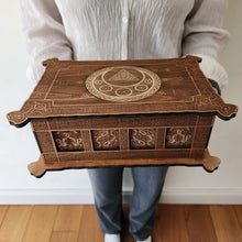 Load image into Gallery viewer, Viking-Inspired Wooden Jewelry Box
