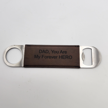 Load image into Gallery viewer, Dark Brown Leatherette Bottle Opener
