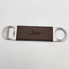 Load image into Gallery viewer, Dark Brown Leatherette Bottle Opener
