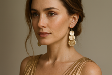 Load image into Gallery viewer, Ancient Sun hand-made earrings
