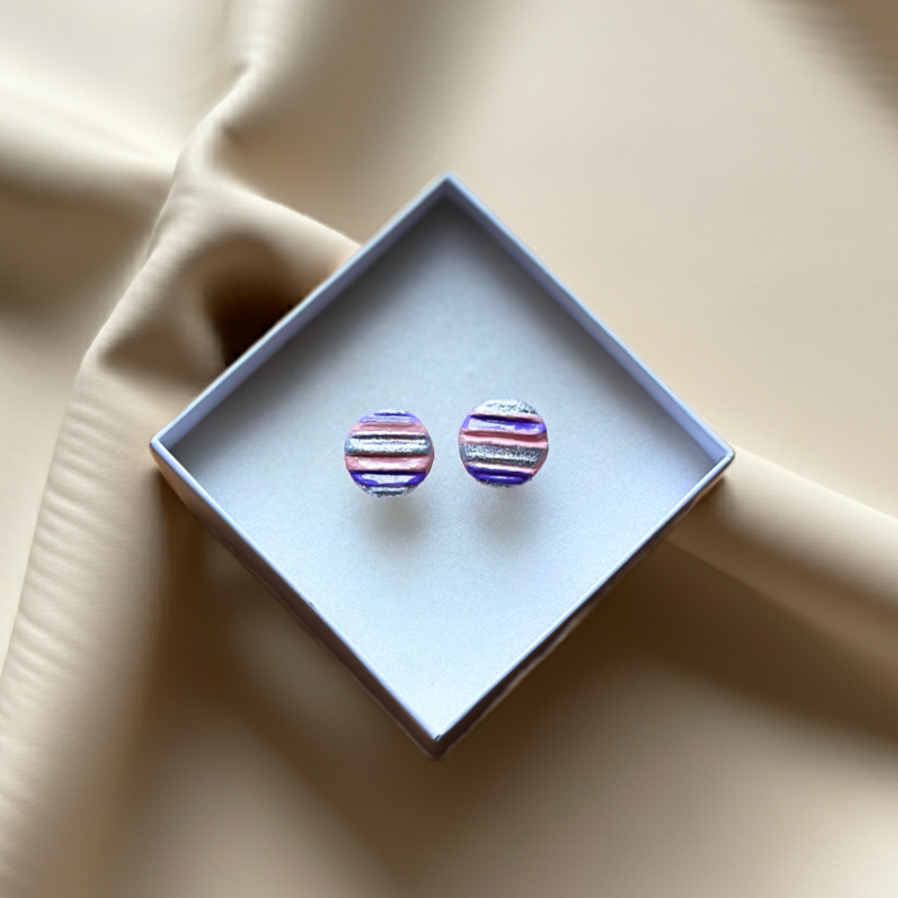 Sugared Violet hand-made earrings