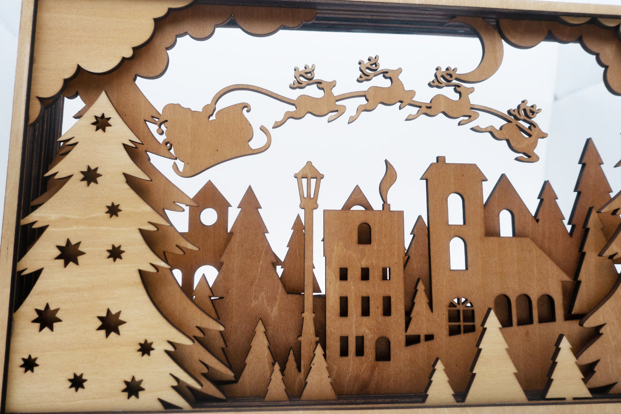 Handmade Wooden Christmas Scene