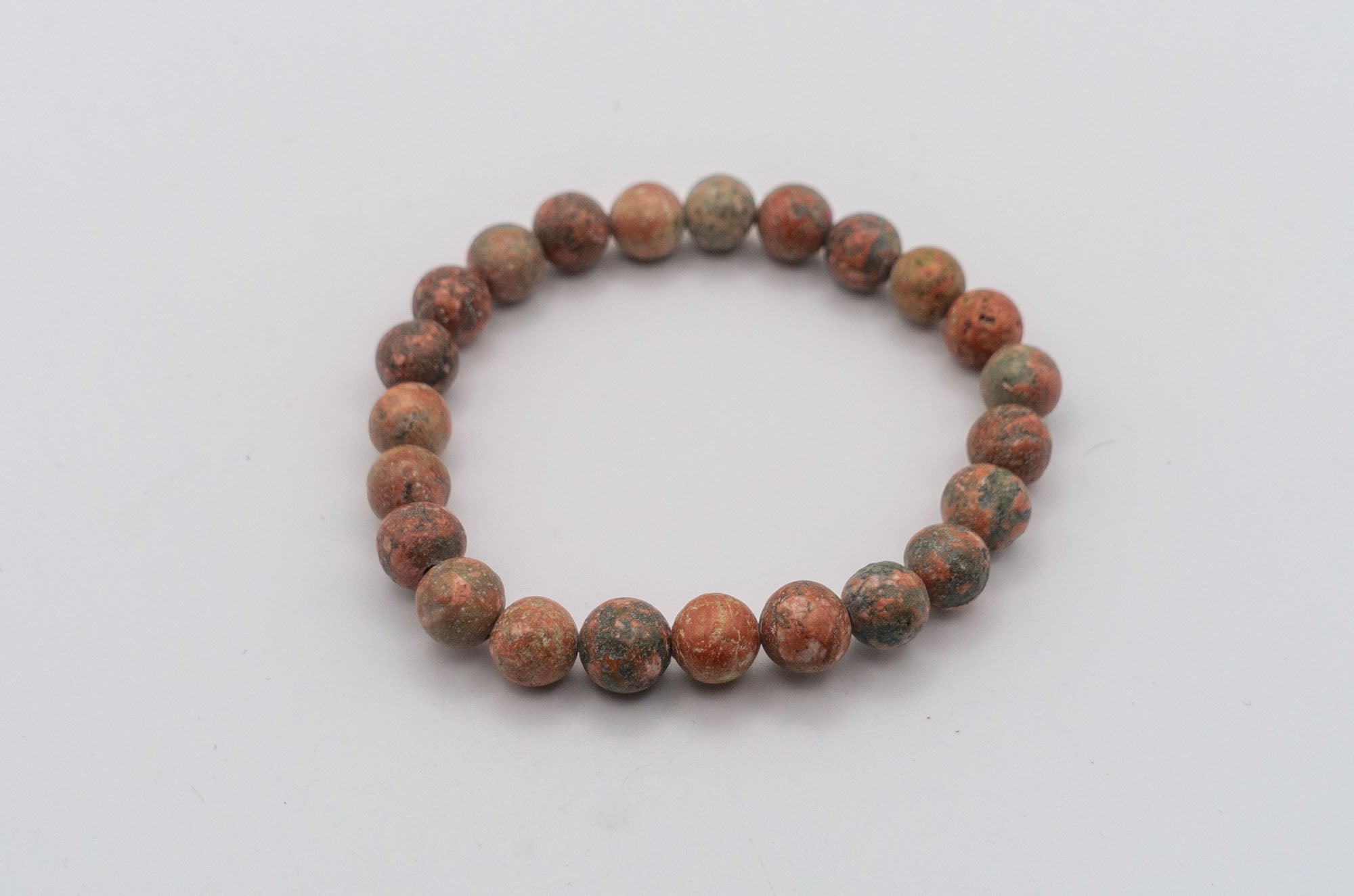 Wrist Mala Bracelet - Red Brown Agate Quartz