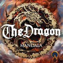 Load image into Gallery viewer, Wooden Mandala Chinese Dragon Illuminated
