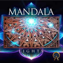 Load image into Gallery viewer, Large Mandala Wood Wall Art Illuminated

