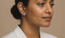 Load and play video in Gallery viewer, Sugared Violet hand-made earrings
