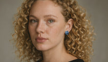 Load and play video in Gallery viewer, Midnight hand-made earrings
