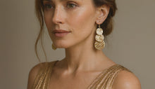 Load and play video in Gallery viewer, Ancient Sun hand-made earrings
