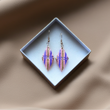 Load image into Gallery viewer, Pastel diamonds hand-made earrings

