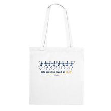Load image into Gallery viewer, Ancient Origins Tote Bag - Life as Play Skeleton

