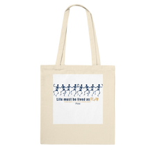 Load image into Gallery viewer, Ancient Origins Tote Bag - Life as Play Skeleton
